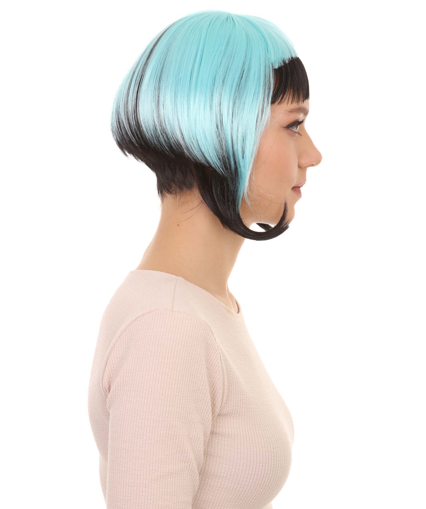 Wigs2you ハロウィンパーティ プレミアムレディース H-2032 着用しやすく とても快適 ホラーブルーブラックウィッグ