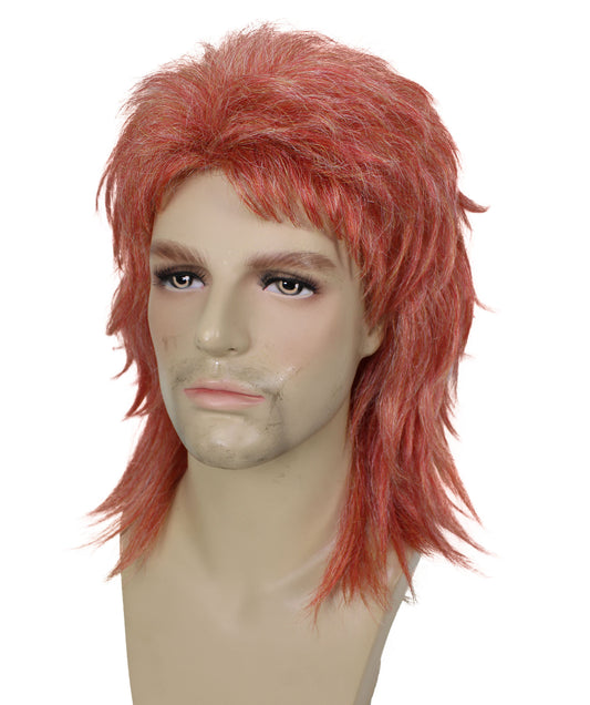 メンズ H-6144 ピンク スパイキー デーモンハンター アニメウィッグ 通気性 キャップレス キャップ 難燃性 合成繊維