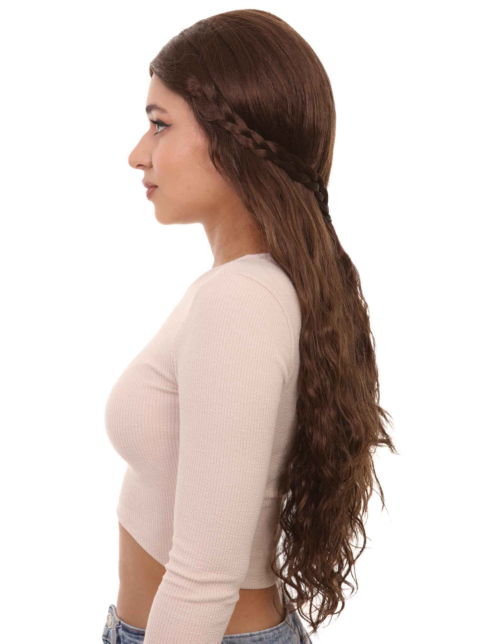 Gilded Goddess Wigs Collectionウィッグ コレクション | ロングレディースキャラクターコスプレハロウィンウィッグ | プレミアム通気性キャップレスキャップ H-369