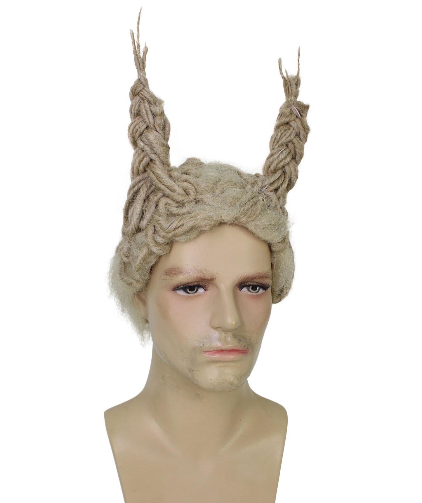 メンズ H-6074 ブロンド アメリカン ラッパー スパイキー ウィッグ ハロウィンに最適 難燃性合成繊維