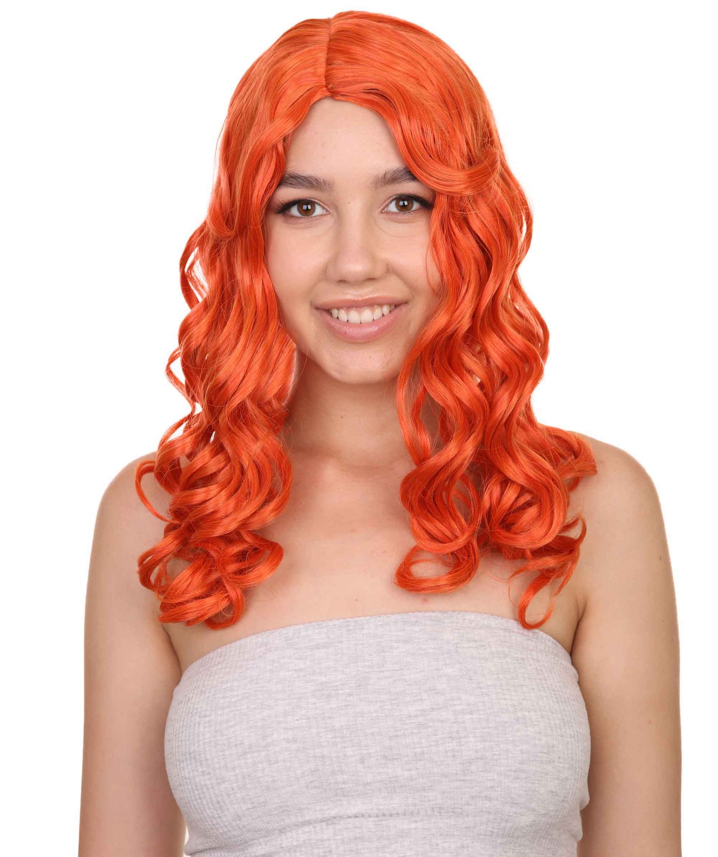 Wigs2you ハロウィンパーティープレミアム レディース H-1081 アリスウィッグ 鏡の国のアリス オレンジ色