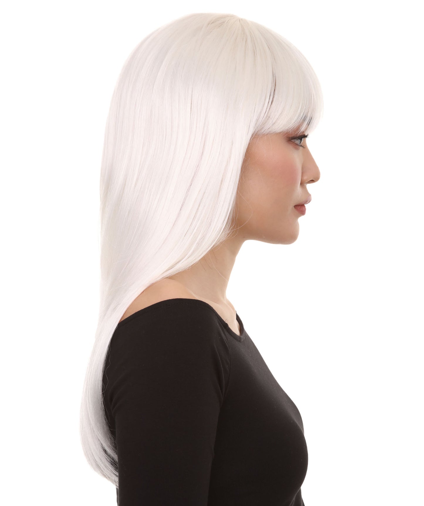 Wigs2you ハロウィンパーティープレミアムレディース H-1056 とても快適なグラマーグリーンウィッグ ホワイトカラー