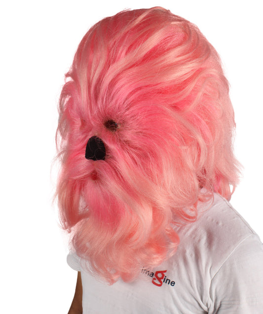 大人 男女兼用 毛深い戦士 エイプ軍の指導者 抵抗戦士 ピンク コスプレウィッグ H-5139 ハロウィンに最適 通気性のある合成繊維