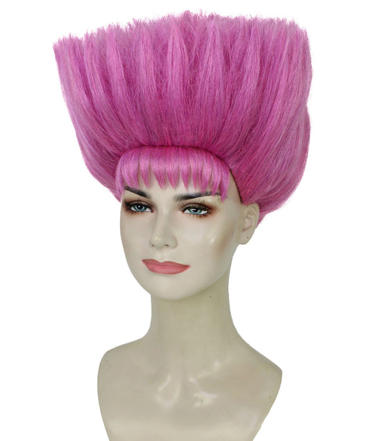 ピンク H-6258 ゾンビキャラクターウィッグ 女性用 ショート コスプレスタイル 難燃性合成繊維
