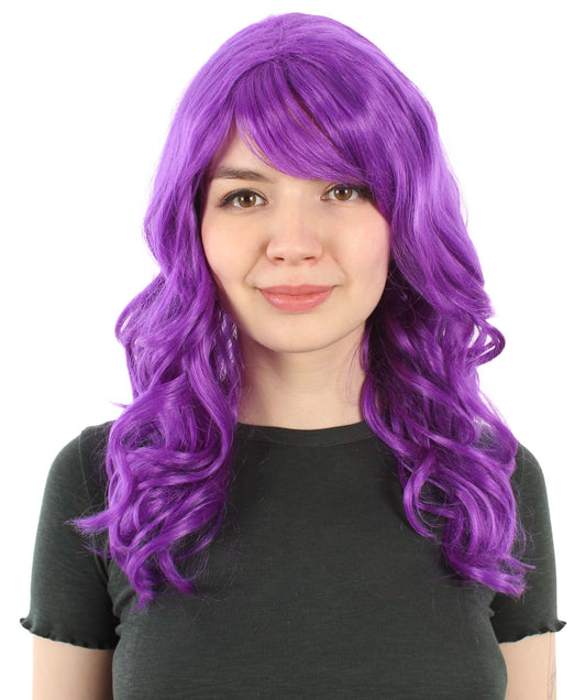 マーメイドフェアリーテールウィッグ パープル H-5380_10 長いウェービー コスプレ ハロウィーン衣装 パーティーヘア 合成繊維