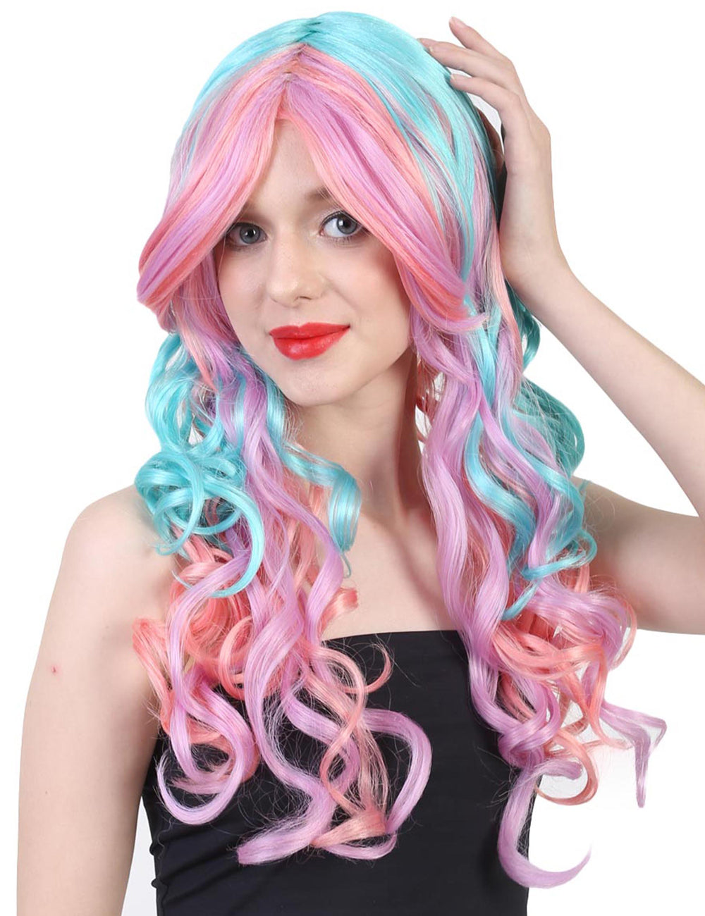 Wigs2you ハロウィンパーティー プレミアム レディース H-686 ファンタジーウィッグ マルチカラー