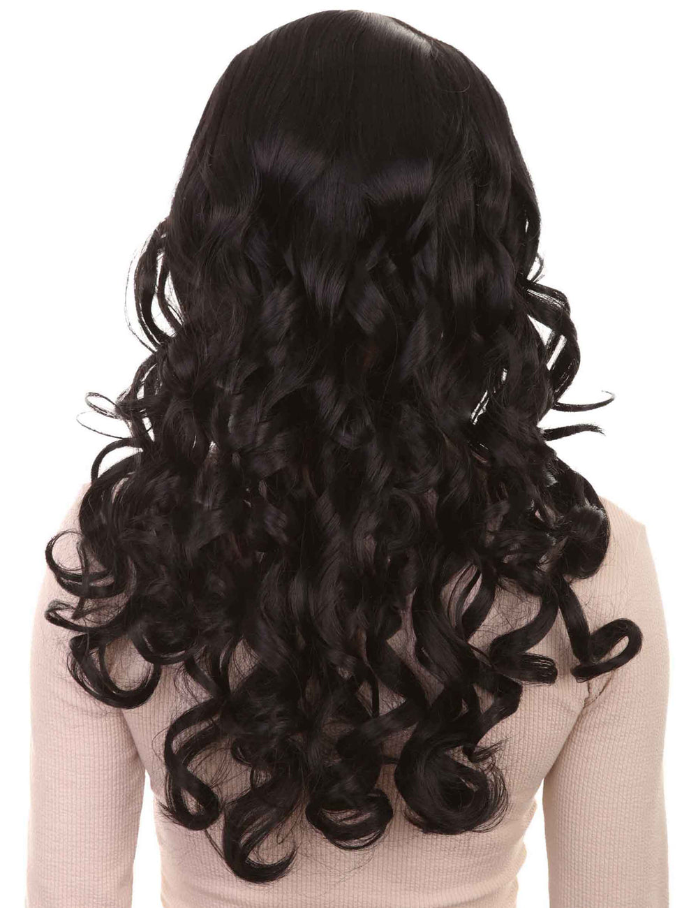 Wigs2you ハロウィンパーティー プレミアム レディース H-690 ロング ブラック カーリーウィッグ