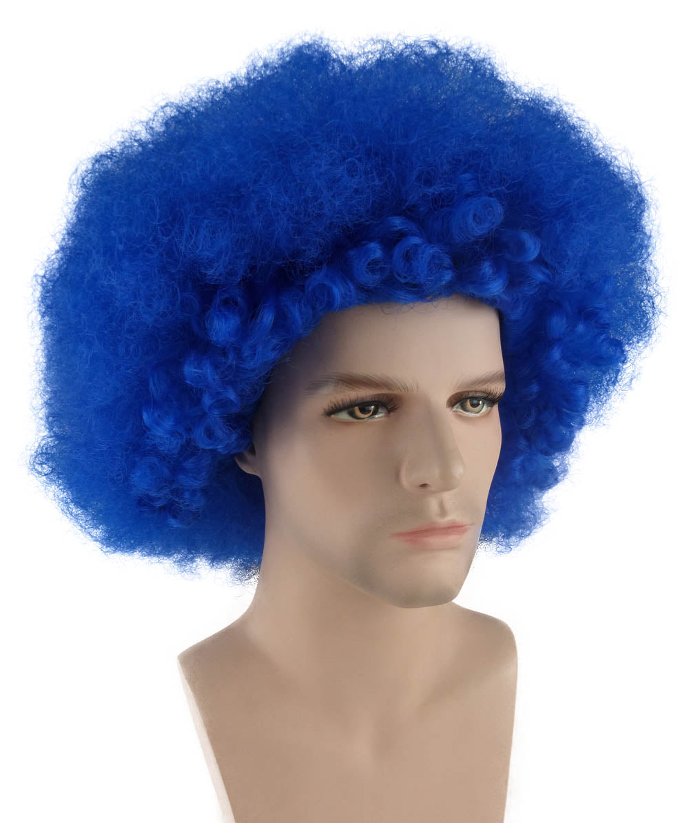 Wigs2you ハロウィンパーティープレミアム メンズ H-651 スーパーアフロウィッグ ブルー色