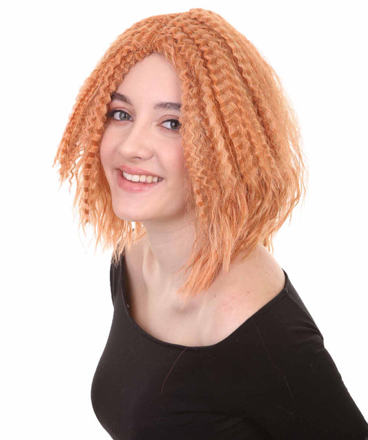 オレンジ カーリーファッション レディースウィッグ H-2819 パーティーレディ ラグジュアリーハロウィンウィッグ
