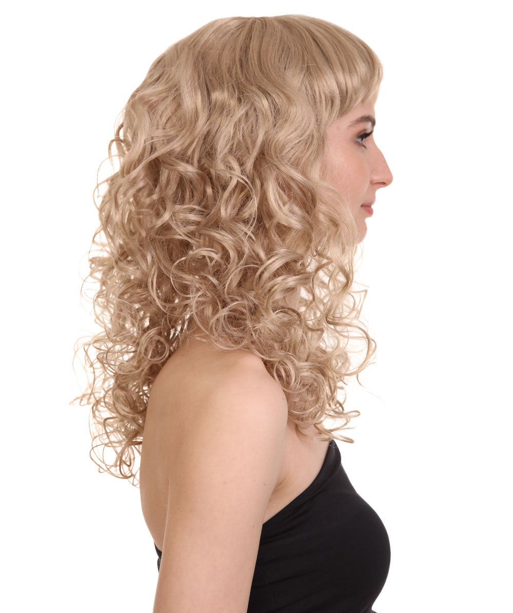 Wigs2you ハロウィンパーティー プレミアム レディース H-1020 着用しやすい ベラウィッグ ダークブロンドカラー