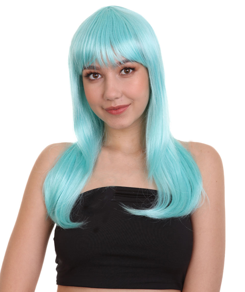 Wigs2you ハロウィン パーティー プレミアム レディース H-1046 とても快適なグラマー グリーン ウィッグ ブルー レイク色