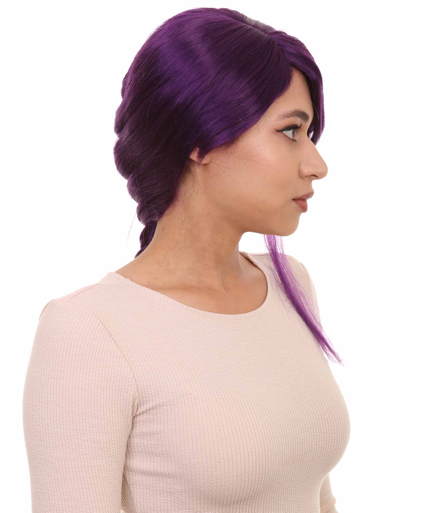 Wigs2you ハロウィン パーティー プレミアム レディース H-1172 とても快適なバイオレット編み込みウィッグ