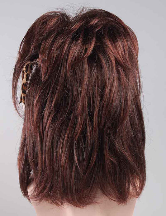 派手なかつら バーガンディー・ハロウィンかつら 割増空気を通すキャップレスH-326。