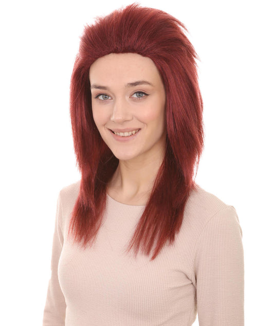 ハロウィンパーティープレミアム H-2561 80年代ダークオーバーンロックディーバウィッグ 華麗なレディースウィッグでのダッパーからダッシングへの変身