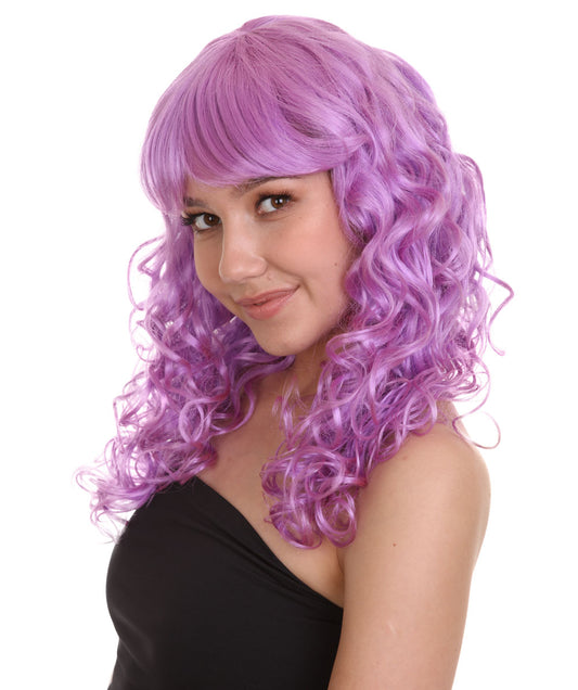 Wigs2you ハロウィンパーティー プレミアム レディース H-1007 着用しやすい ベラウィッグ Lt パープルカラー
