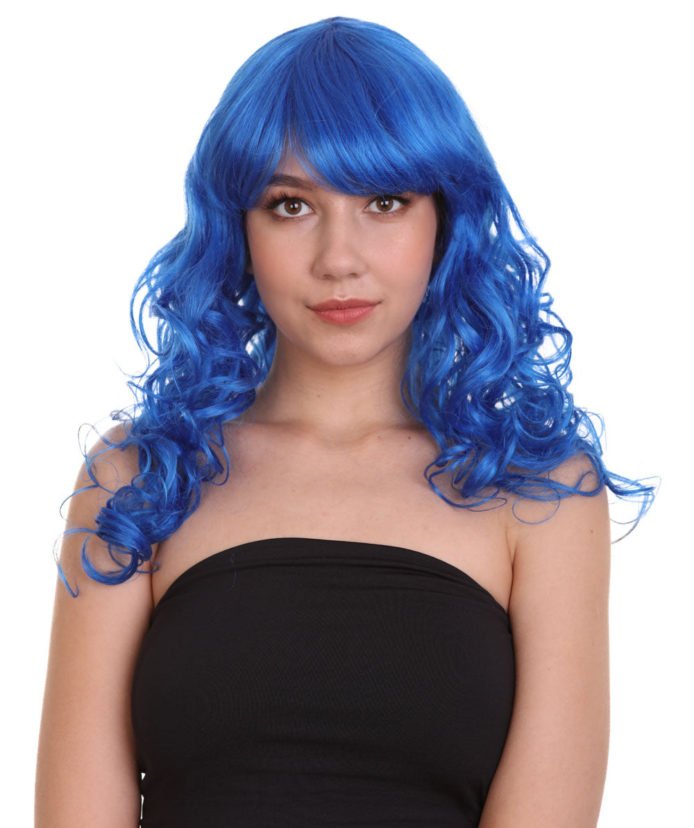 Wigs2you ハロウィンパーティープレミアムレディース H-1005 着用しやすい ベラウィッグ ダークブルー色