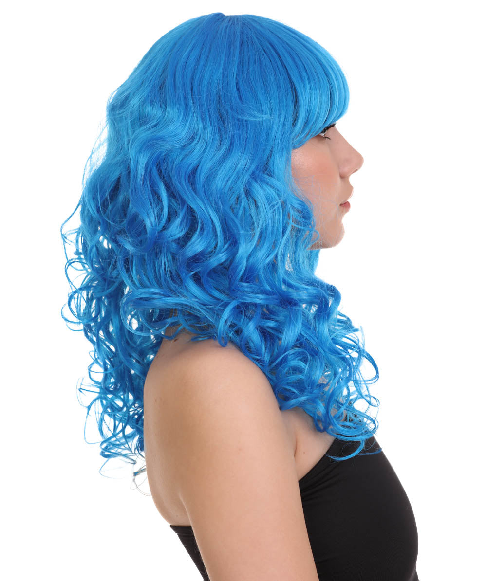 Wigs2you ハロウィンパーティープレミアムレディース H-1003 着用しやすい ベラウィッグ ロイヤルブルー色