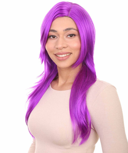 Wigs2you ハロウィンパーティープレミアム H-962 3レイヤーのパーティーガールウィッグ ネオンパープル色