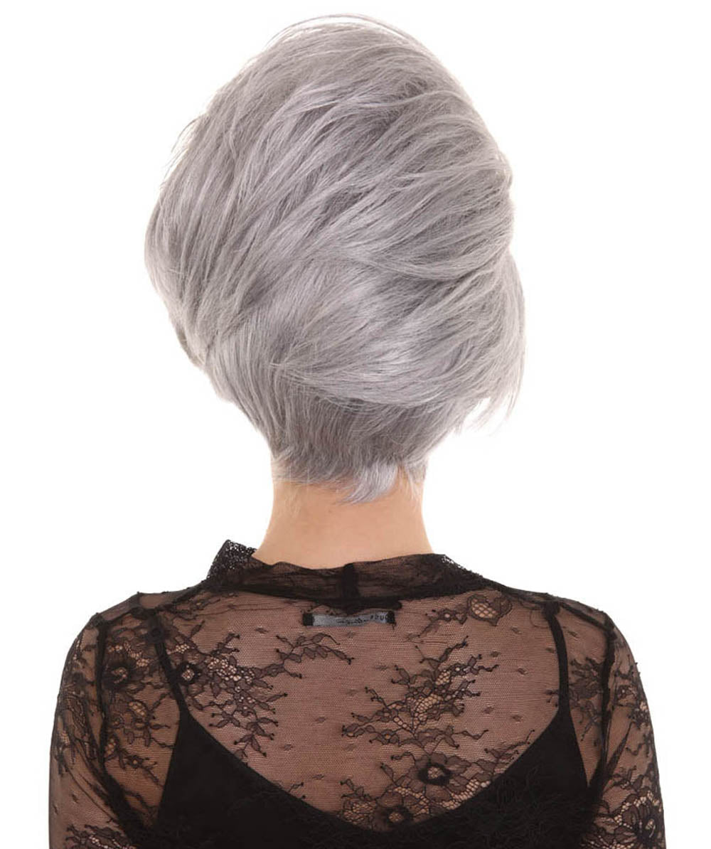 ハロウィンパーティ プレミアムレディース H-5354 グレー ストレートアップド トレンディーレトロエイリアン ウィッグ