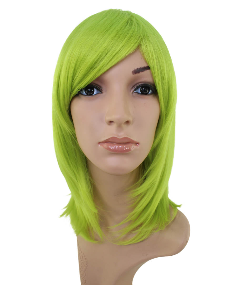 レディースファッション C-001 ミディアム C-アクアマリン コスプレ ヒートスタイルウィッグ