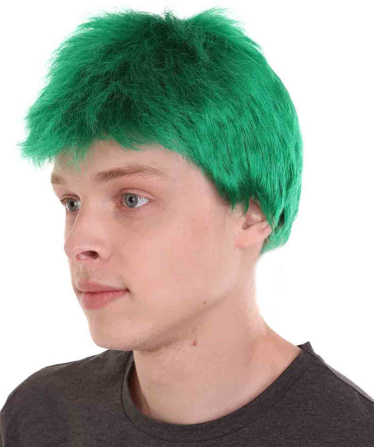 Wigs2you H-2291男性ファンシーグリーンかつらプレミアム通気性キャップレスキャップ