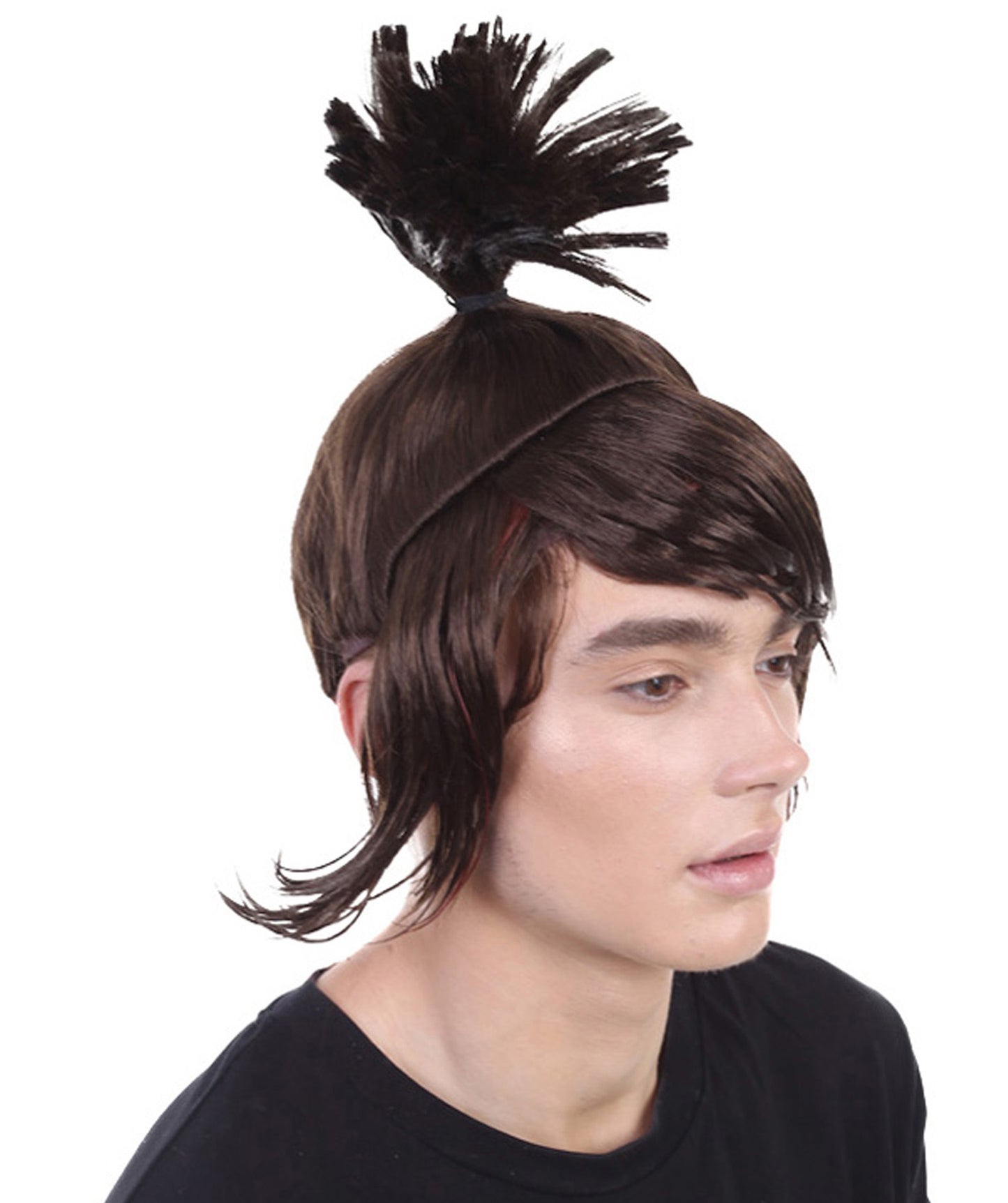 Wigs2you ハロウィンパーティー プレミアム メンズ H-629 クボと二本の糸ウィッグ ブラウン色