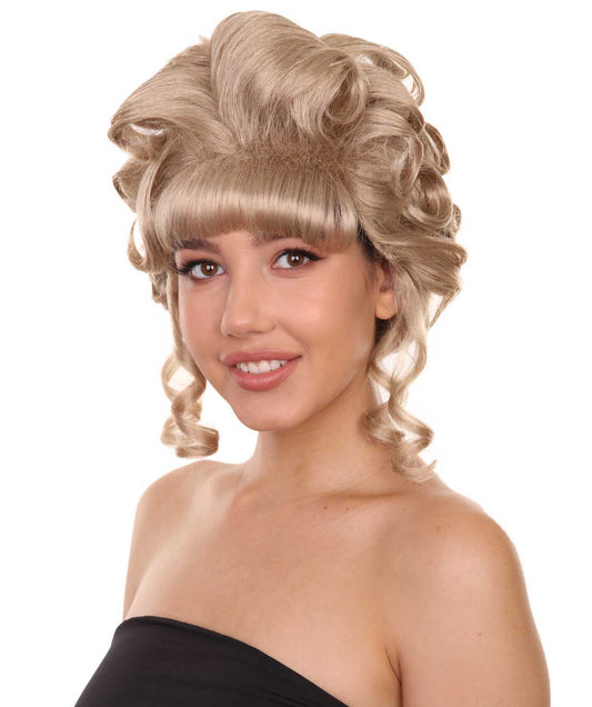 プレミアムハロウィンパーティー 女性 H-5403 ミディアムレングス カーリッドアップド ブーファント 'ド レディウィッグ ブロンド