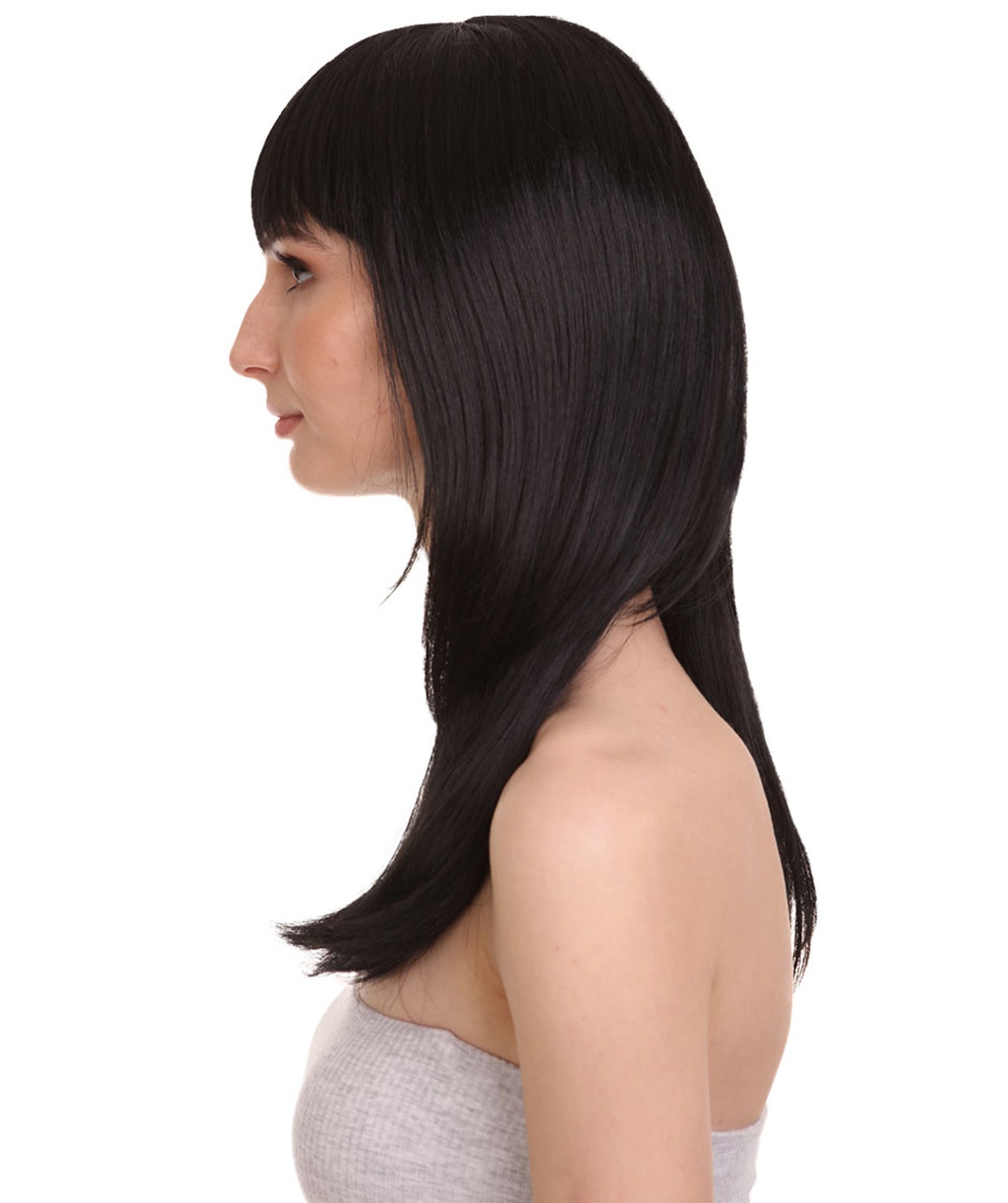 Wigs2you ハロウィン パーティー プレミアム レディース H-1055 とても快適なグラマー グリーン ウィッグ ブラック カラー