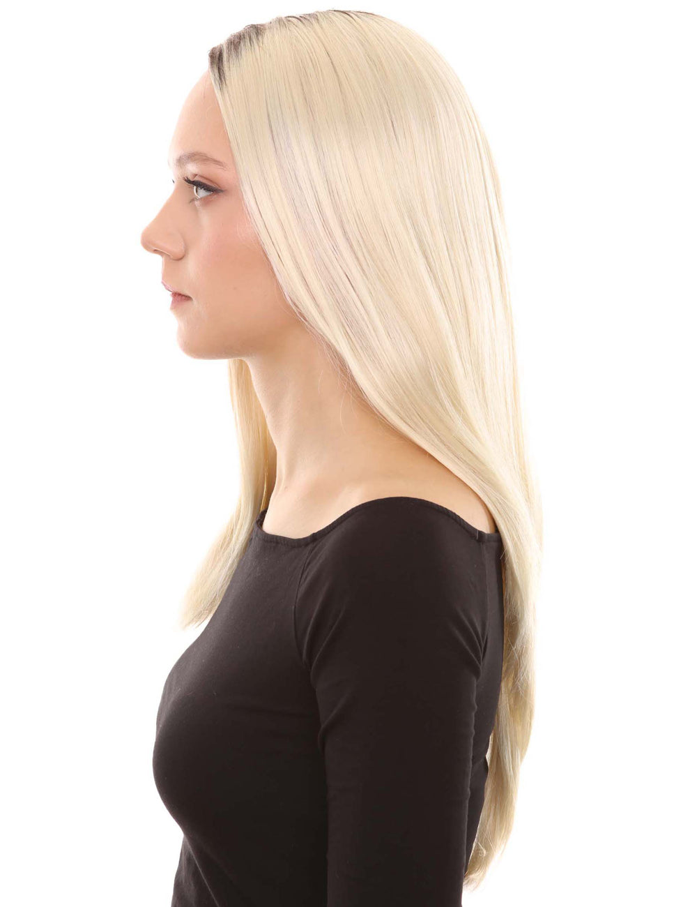 Wigs2you ハロウィンパーティー プレミアム レディース H-681 ブロンド ダークルーツ ウィッグ