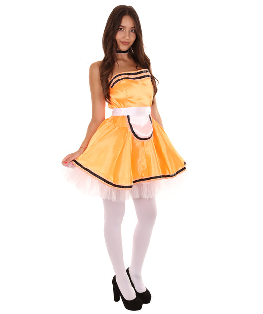 女性用 JCO-344_9 フレンチメイド制服コスプレ オレンジコスチューム