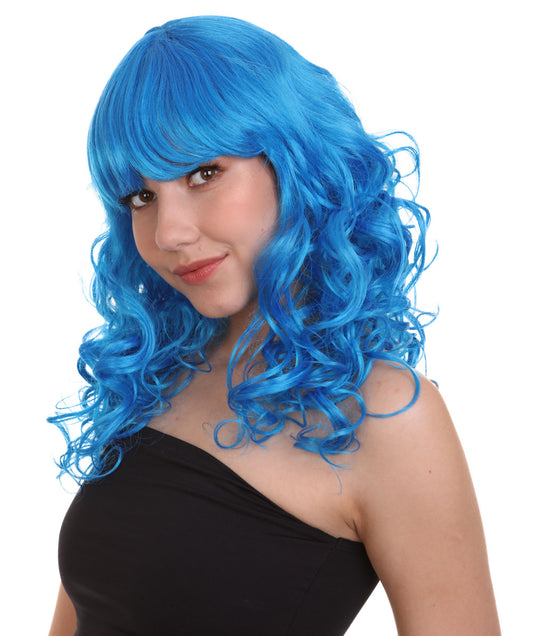 Wigs2you ハロウィンパーティープレミアムレディース H-1003 着用しやすい ベラウィッグ ロイヤルブルー色