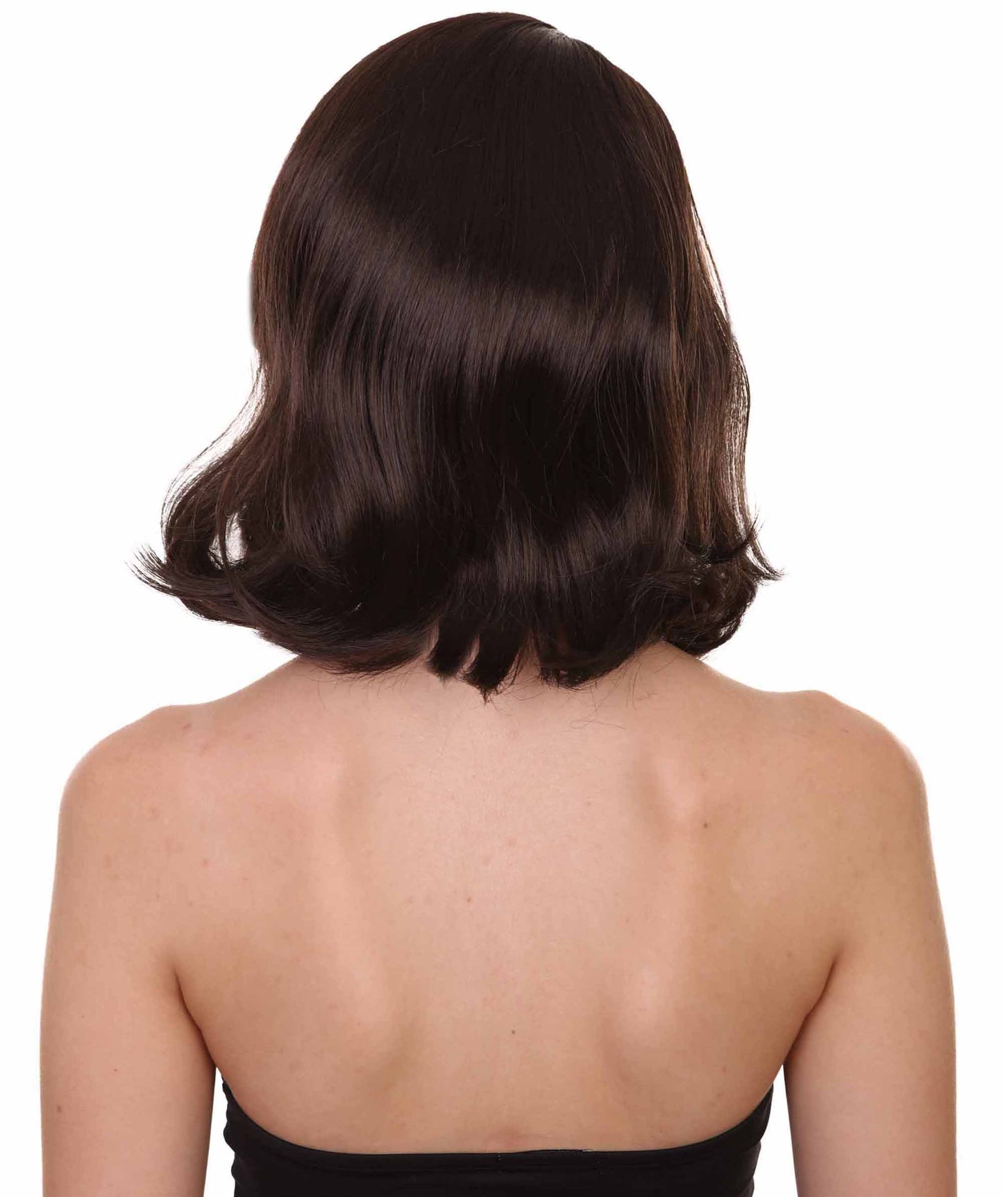 Wigs2you ハロウィン パーティー プレミアム 簡単に着用できる H-1148 とても快適なダークブラウン カーリー レディ ウィッグ