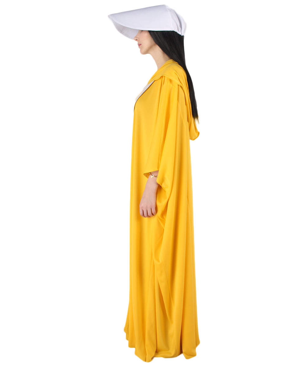 女性用 JCP-068_1 オレンジ ローブ ハンドメイド コスプレ衣装とバッグ ボンネット付き