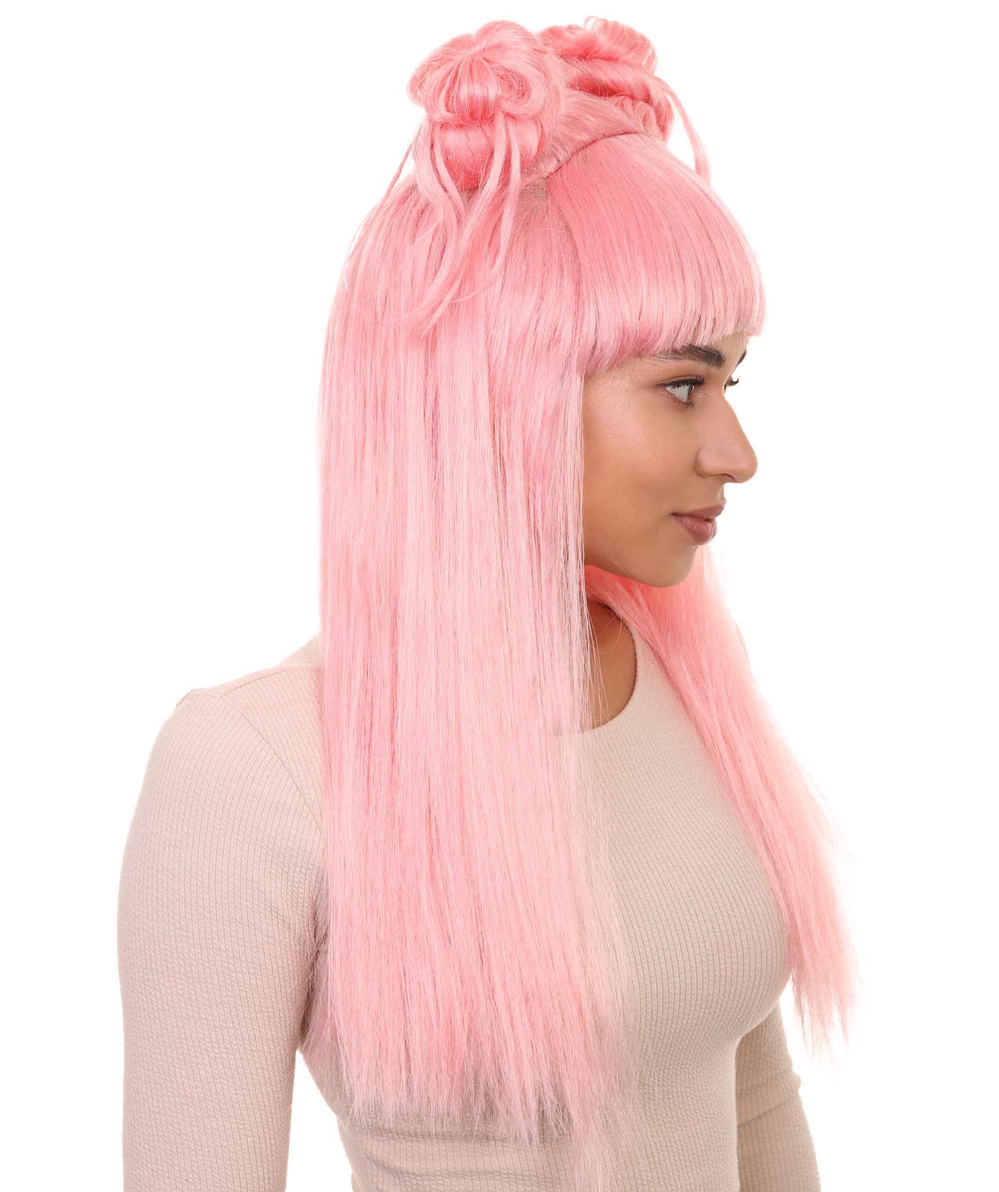 Wigs2you ハロウィン パーティー プレミアム レディース H-1199 快適なフィット感のピーチ アジアン プリンセス ウィッグ