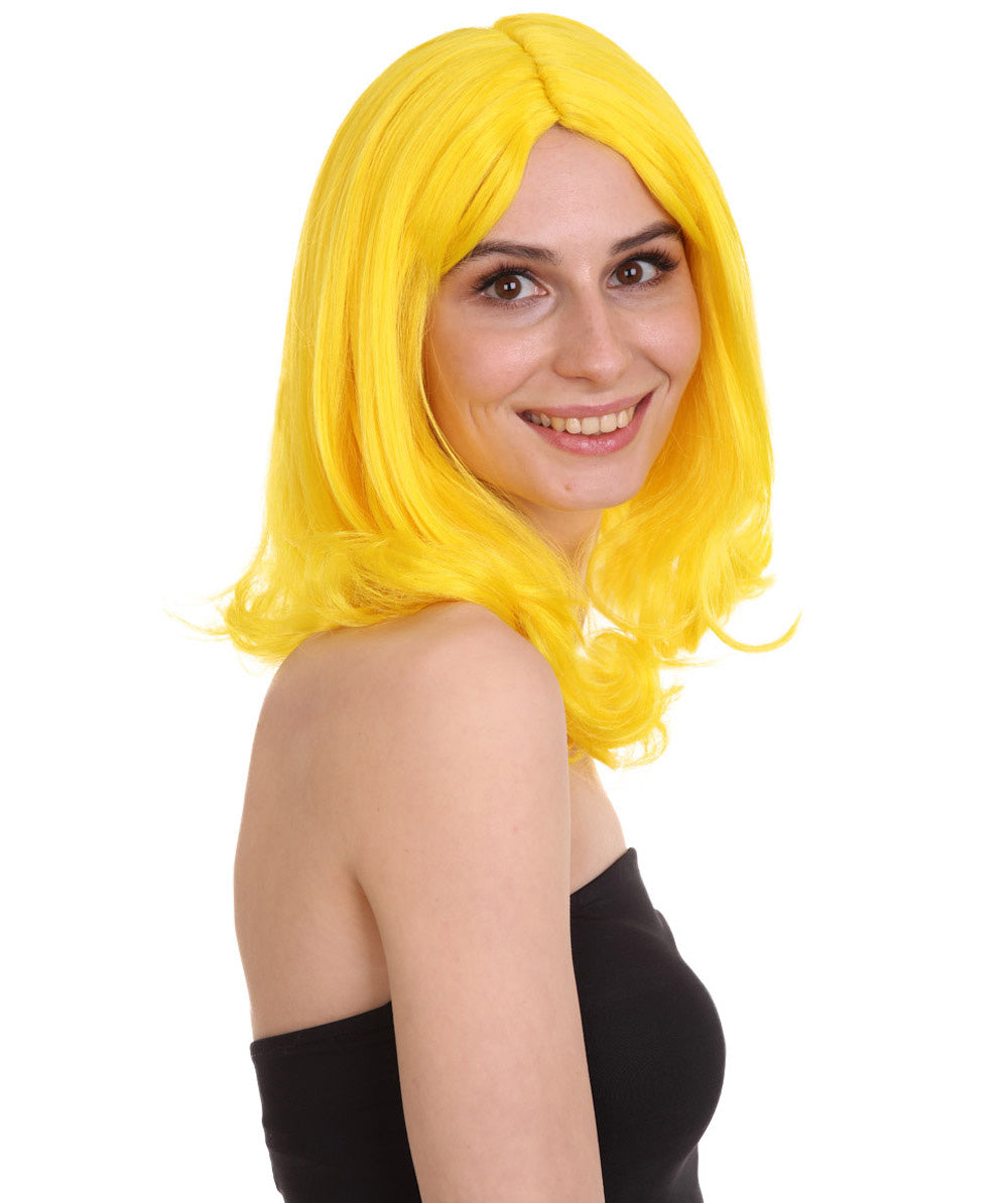 Wigs2you ハロウィン パーティー プレミアム レディース H-1274 着けやすい 快適なフィット感 イエロー ページボーイ ウィッグ