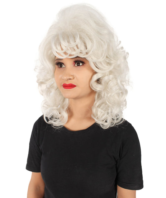 レディース H-5708 ヤングドリー・ミュージックスター ウェービーパートン ホワイト ウィッグ