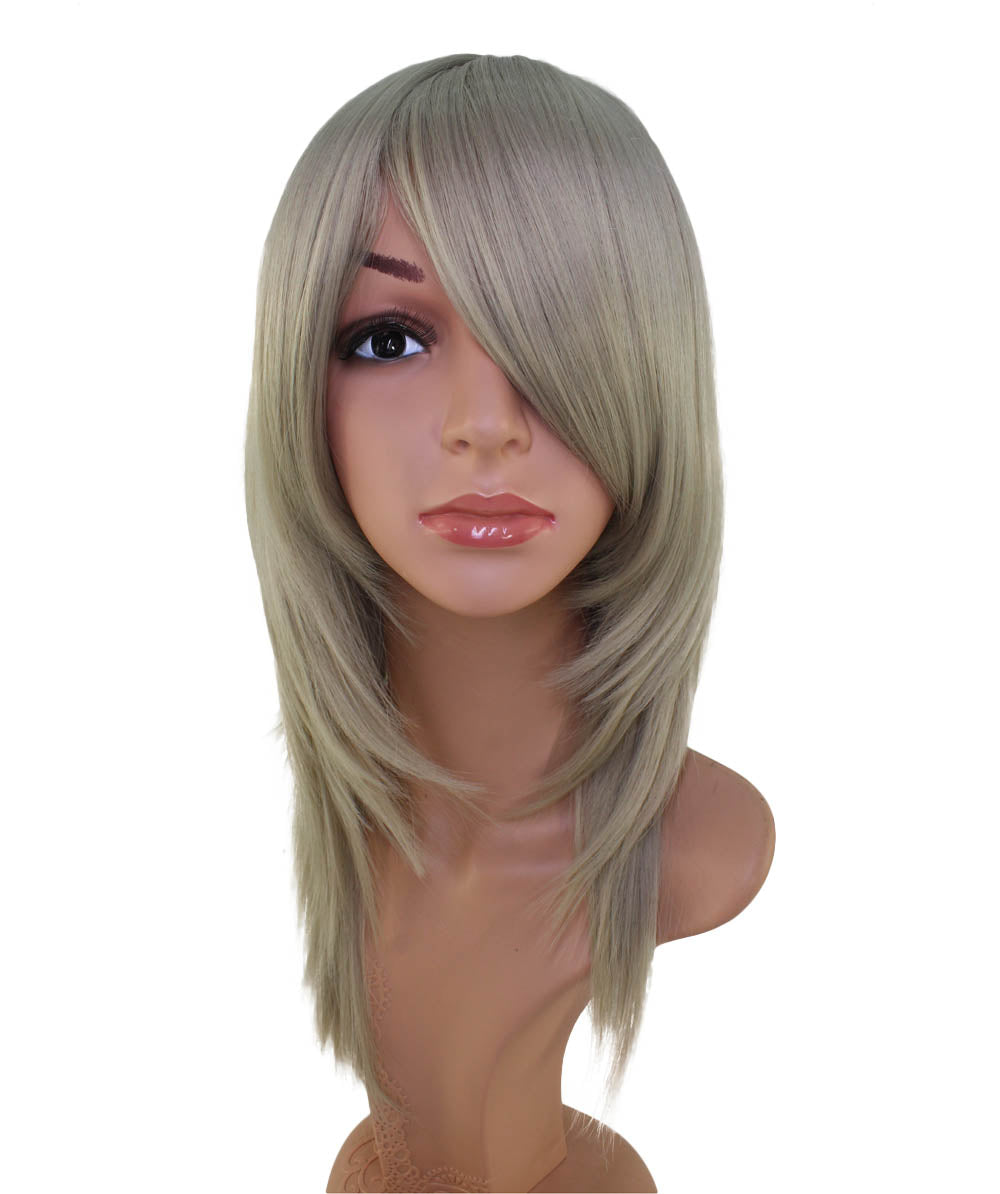 レディースファッション C-071 ロングストレート C-ワインレッド コスプレヒートスタイラブルウィッグ