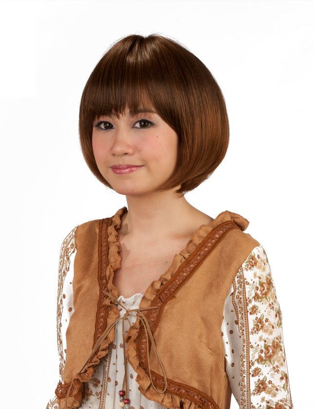 "ショートボブスタイル☆パッツン前髪でカワイイさUP☆ 耐熱素材なのでアレンジ自由自在 ウィッグネット付き♪ WS-2010 "
