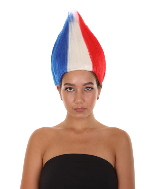 Wigs2you ハロウィンパーティープレミアム H-1791 着け心地が良い とても快適 女性用コスプレウィッグ フランス国旗 トロールズスタイル