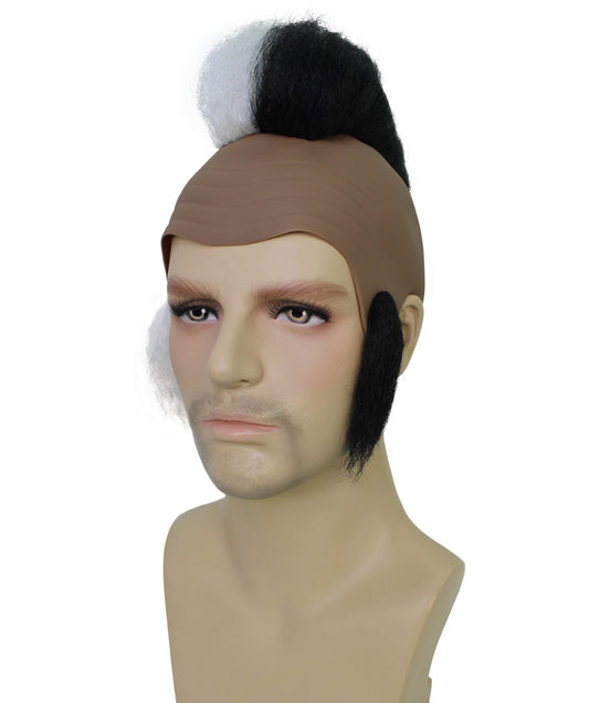 成人男性タフブラックガイ T モホークウィッグ H-6282 多極カラーハロウィンに最適難燃性合成繊維