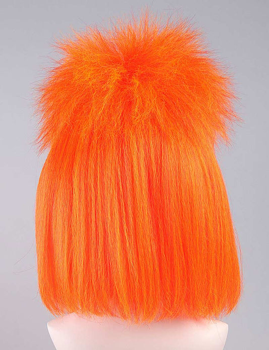 オレンジパンクガールボラウィッグ| コスプレハロウィンウィッグ | プレミアム通気性キャップレスキャップ H-401