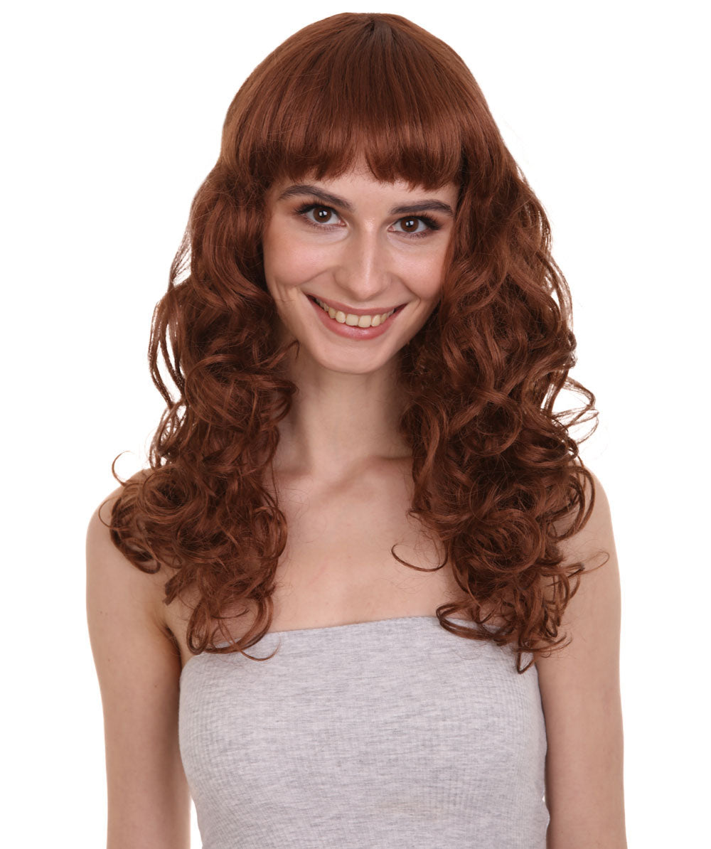 Wigs2you ハロウィンパーティープレミアム レディース H-1024 着用しやすい ベラウィッグ オーバーンブラウン色