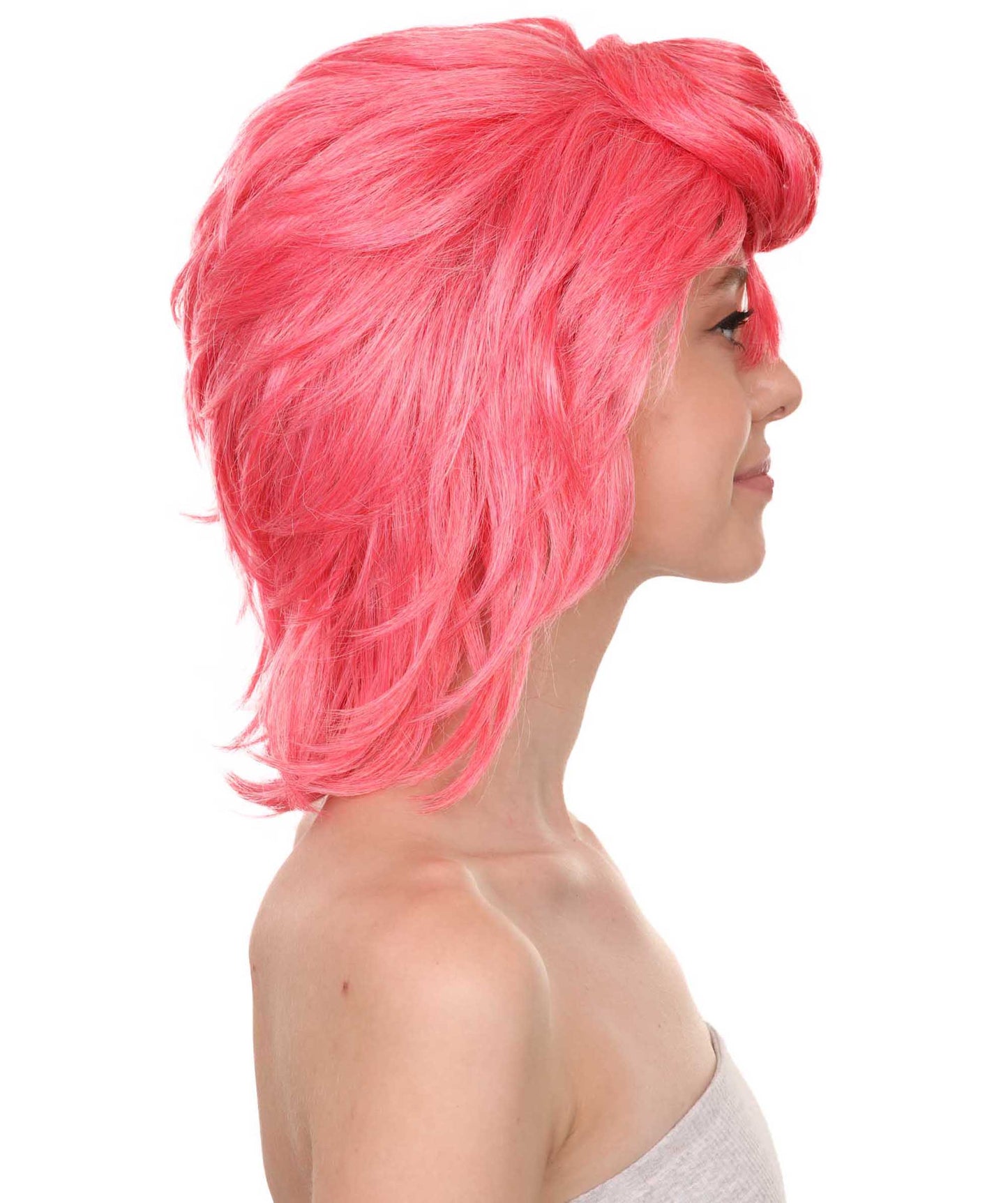 ハロウィンパーティープレミアムレディ H-5439 ミディアムレングス ボスの娘ウナウィッグ ピンク