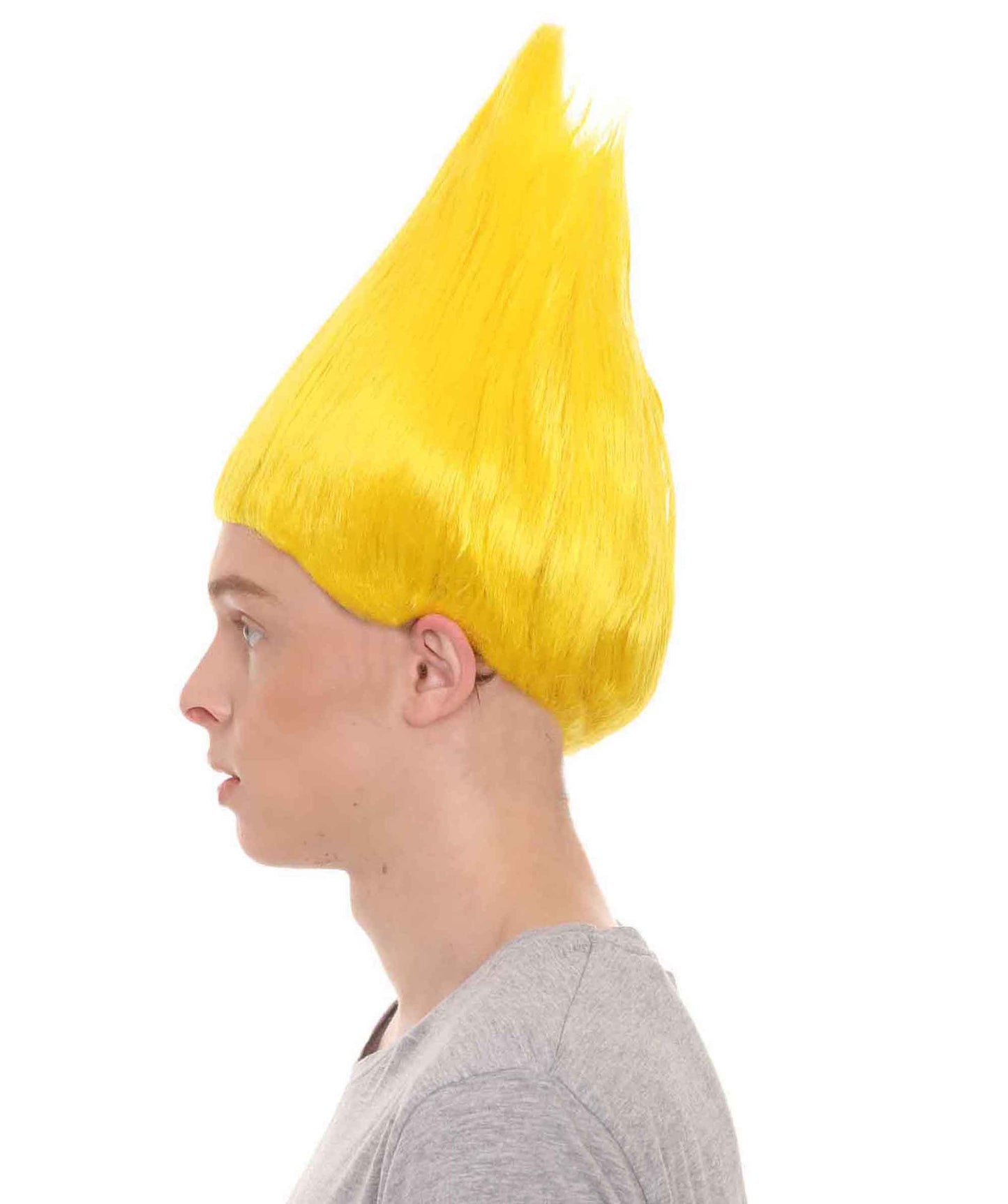 Wigs2you ハロウィンパーティープレミアム メンズ H-634 トロールズウィッグ ネオンイエロー色