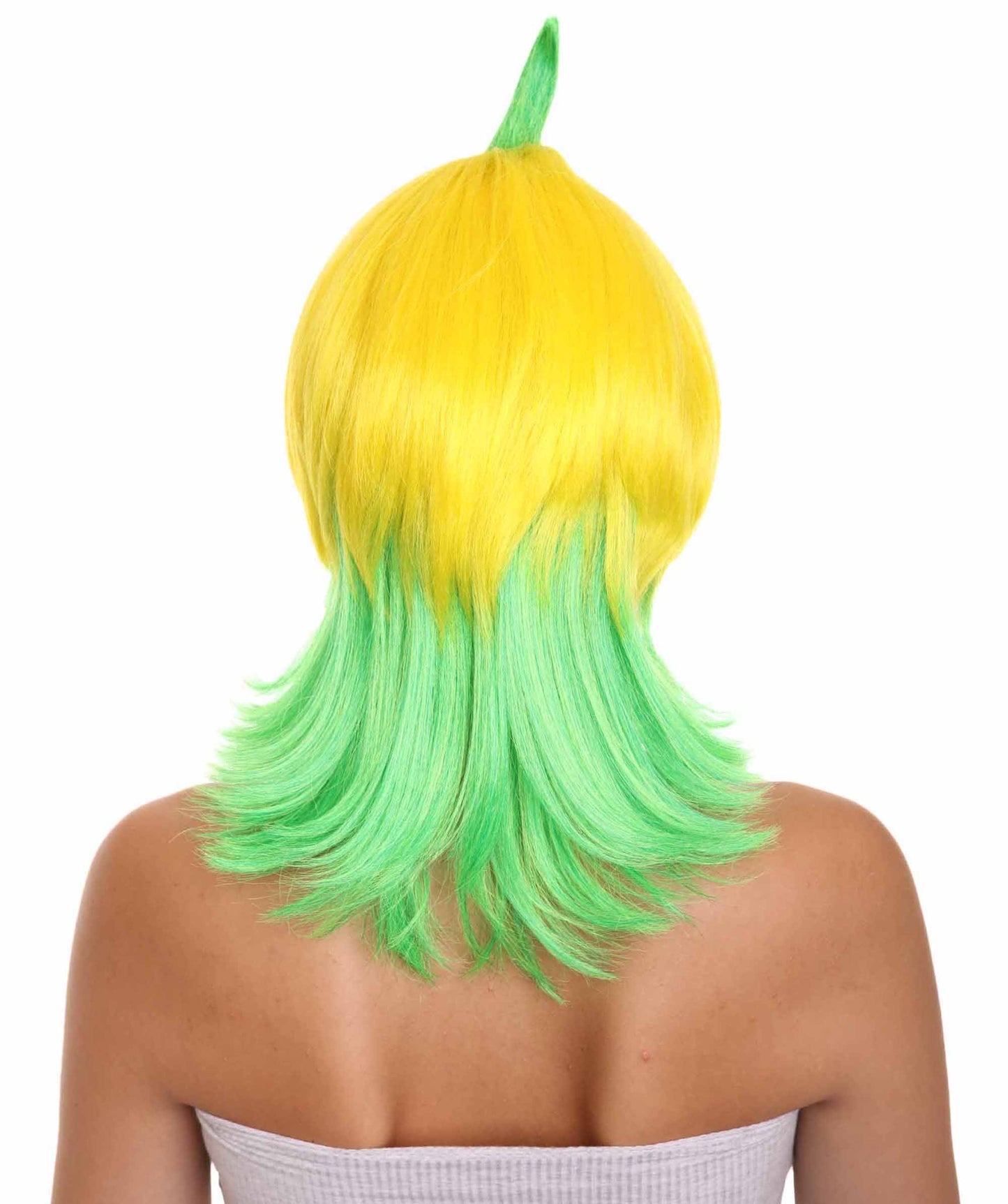 Wigs2you ハロウィンパーティ プレミアムレディース H-2041 着用しやすく とても快適 バナナクイーンイエロー&グリーンウィッグ あなたの美しさを引き立てる