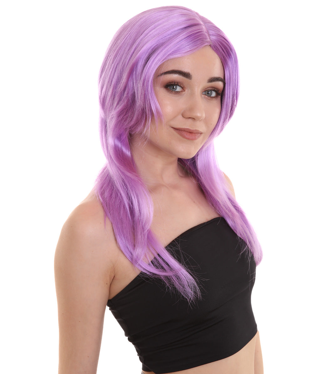 Wigs2you ハロウィン パーティー プレミアム H-941 3レイヤーのパーティー ガール ウィッグ Lt パープル カラー