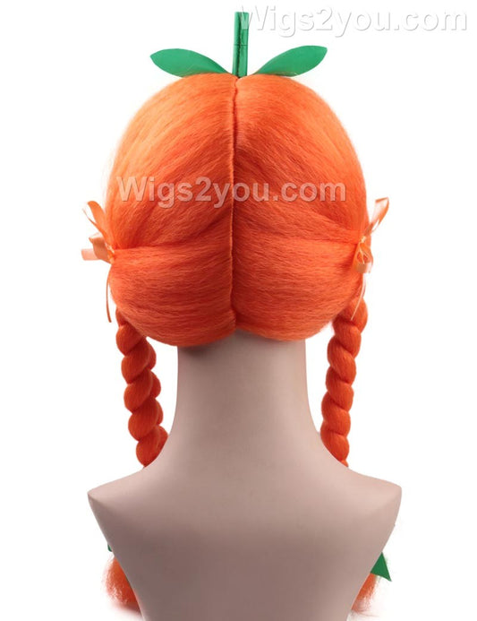カボチャ・ユニセックスのかつら|果物がコスプレ・ハロウィンかつらであると考えている編まれた野菜|割増空気を通すCaplessなキャップH-471