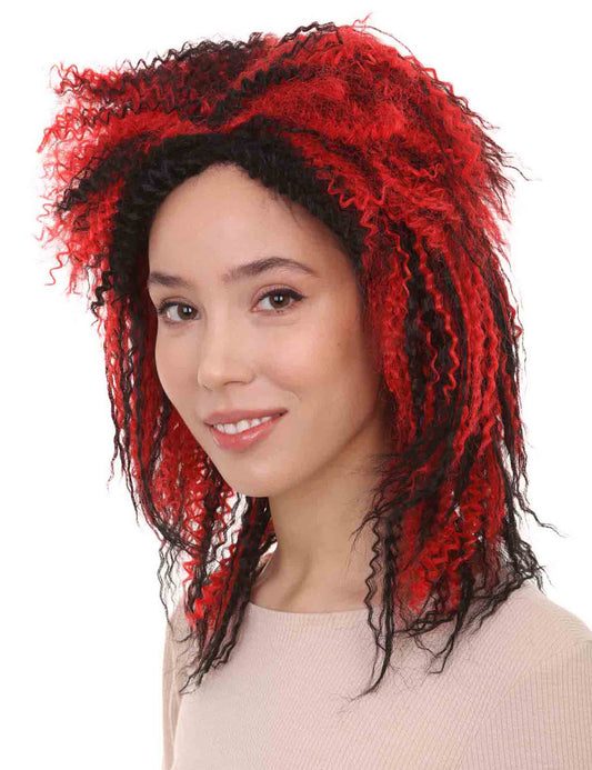 Wigs2you ハロウィンパーティープレミアムレディース H-1478 ディアボリストのブラックとレッドスタイルのウィッグ