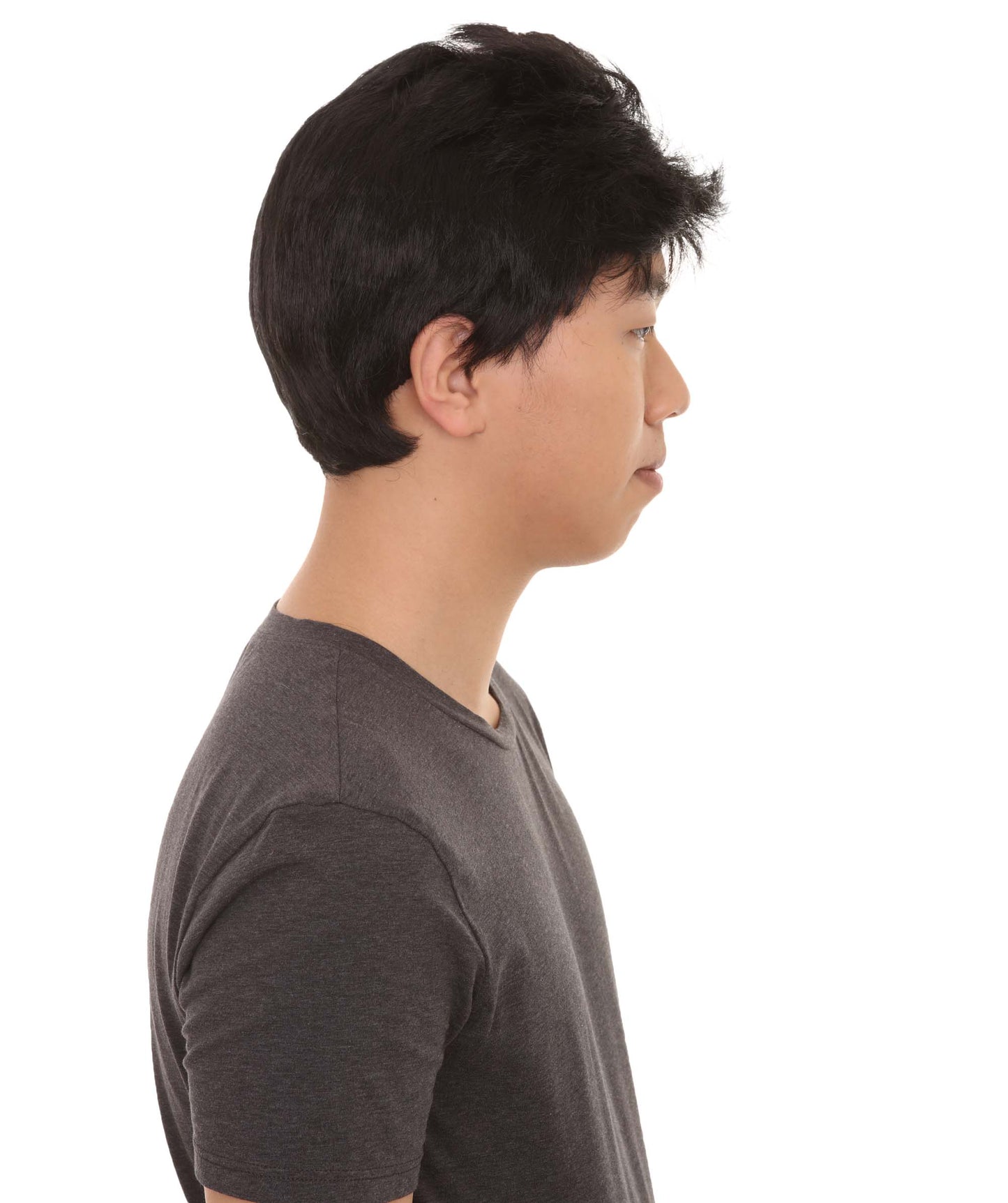 男性 ファンシー ブラック ウィッグ H-2308 コレクション プレミアム 通気性のあるキャプレスキャップ