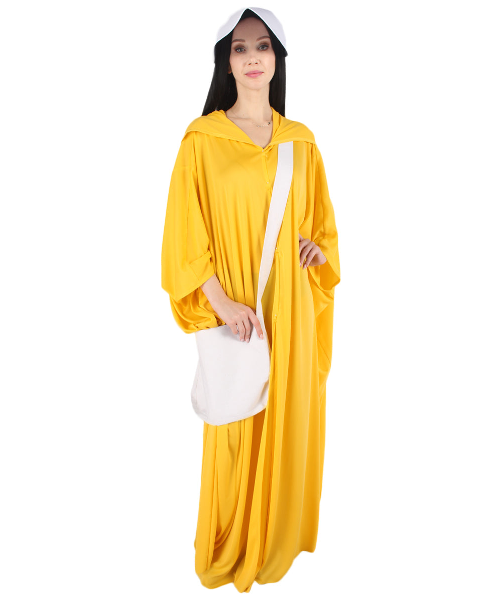 女性用 JCP-068_1 オレンジ ローブ ハンドメイド コスプレ衣装とバッグ ボンネット付き